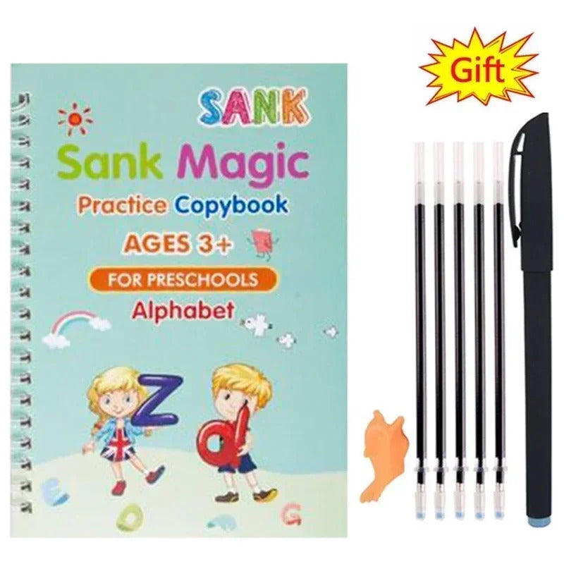 Magic Practice Copybook Set – Reusable Handwriting Learning Book for Kids