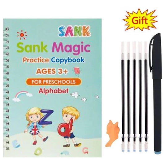 Magic Practice Copybook Set – Reusable Handwriting Learning Book for Kids
