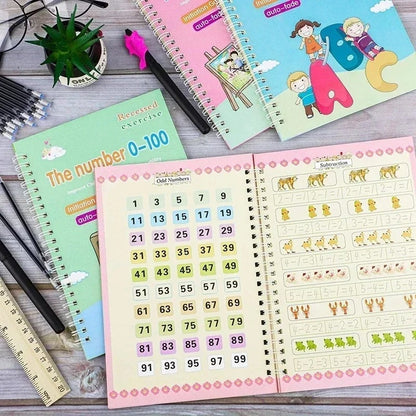 Magic Practice Copybook Set – Reusable Handwriting Learning Book for Kids