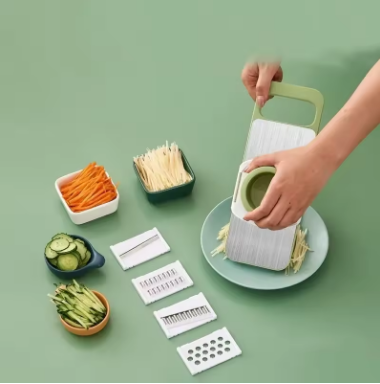 5 In 1 Vegetable Slicer Cutter – Multifunction Kitchen Chopper & Grater